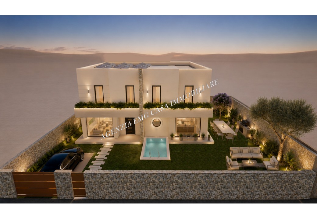 Villa bifamiliare con piscina in Classe A4